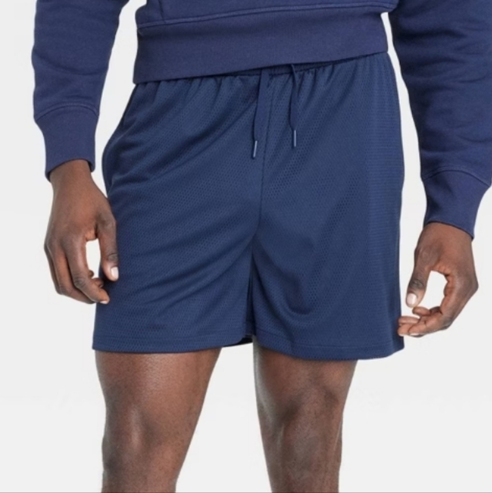 Men's 6" Mesh Shorts - All In Motion Navy Blue XXL